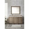 James Martin Vanities Bristol 60in Single Vanity, Whitewashed Walnut w/ 3 CM Carrara Marble Top 157-V60S-WW-3CAR